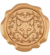 CRASPIRE 60pcs Adhesive Wax Seal Stickers Fox Wreath Wax Seal Stamp Stickers Self Adhesive Gold V...