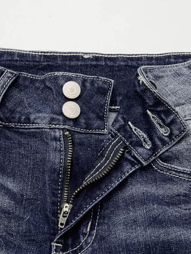 Flamingals Mid Rise Skinny Jeans for Women Trendy Stretchy Ripped Butt Lifting Jeans Distressed Sexy Denim Jeggings4