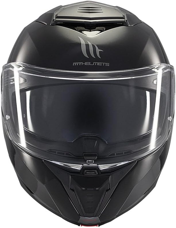MT Helmets Atom 2 SV modular helmet, front view with clear visor down