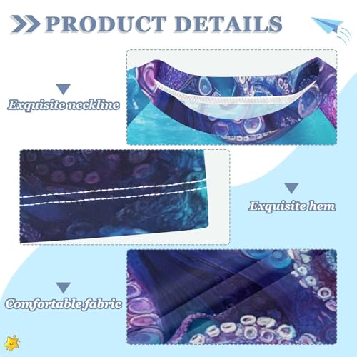 Kids Swimsuit Squid Sea Ocean Sunscreen T-Shirts Swimwear Sets UPF 50+3