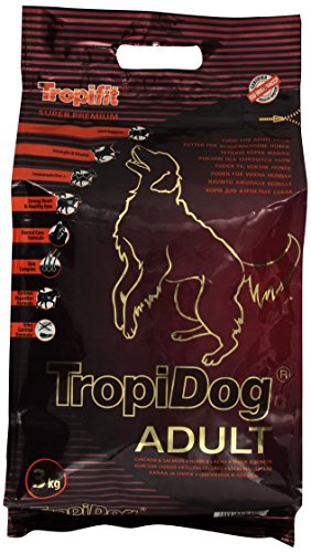 TROPIDOG Super Premium Adult M&L Chicken & Salmon 3kg - Alimento Súper Premium con Pollo y salmón para Perros Adultos de Razas Grandes