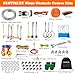 SZHTMZXC Ninja Warrior Obstacle Course for Kids Backyard Outdoor, 65ft Stainless Steel Main Cable, 65ft Bottom Slackline, Weatherproof, 14 Pcs Training Accessories, Climbing Net, Swing, Ladder