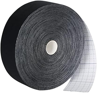 Kinesiology Tape Waterproof Sport Tape Athletic for Support & Protect Muscle Avoid Injury, 2 in. x 115 ft Black Kinesiotape Uncut Roll
