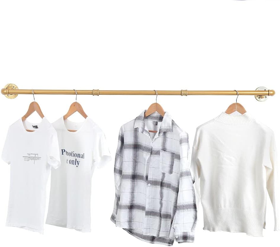 OLDRAINBOW Industrial Pipe Clothing Rack Wall Mounted,Retail Garment