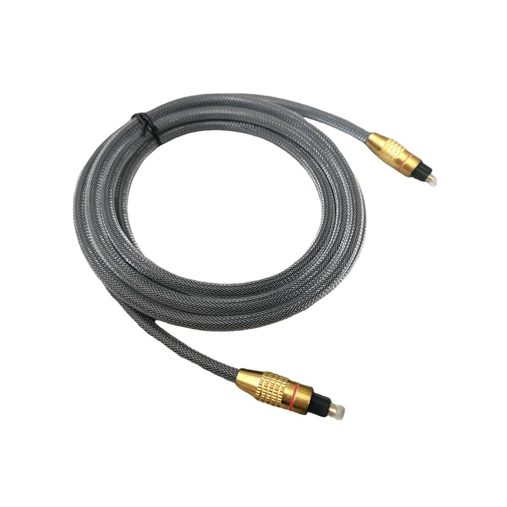 Cable coaxial digital de fibra óptica OD6.0 con conectores chapados en oro de 2 metros 8