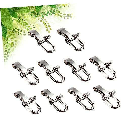 ULTECHNOVO 10 Unidades Aço inoxidável grilhão de corrente manilha giratória amarrar algemas grilhões