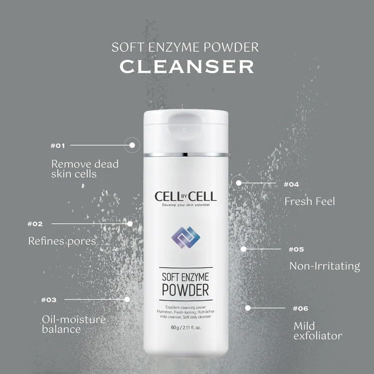 Soft Enzyme Powder | Gentle Powder To Foam Exfoliating Cleanser To Target Impurities While Toning & Moisturizing | 60g - Image 2