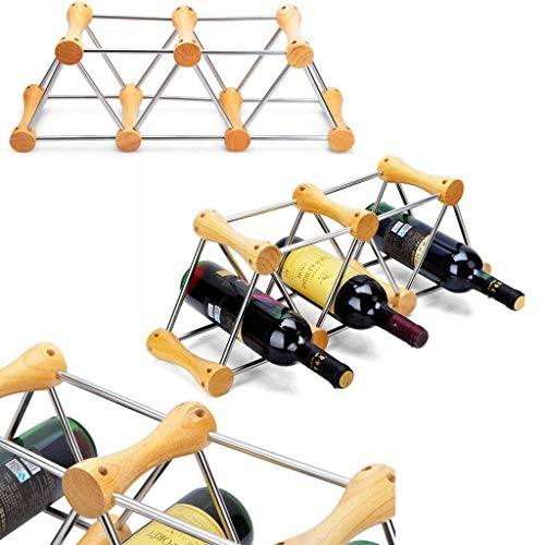 Soporte para botellas de vino moderno en acero inoxidable miniatura 7
