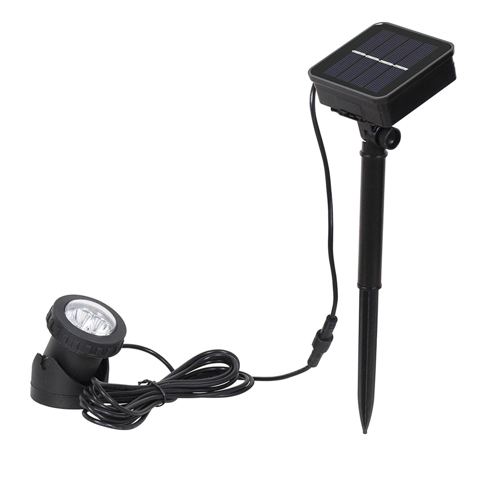 jojomis Lampe solaire de jardin, étanche, pour bassin, piscine, fontaine, spot LED, 1 lampe, 54 mm