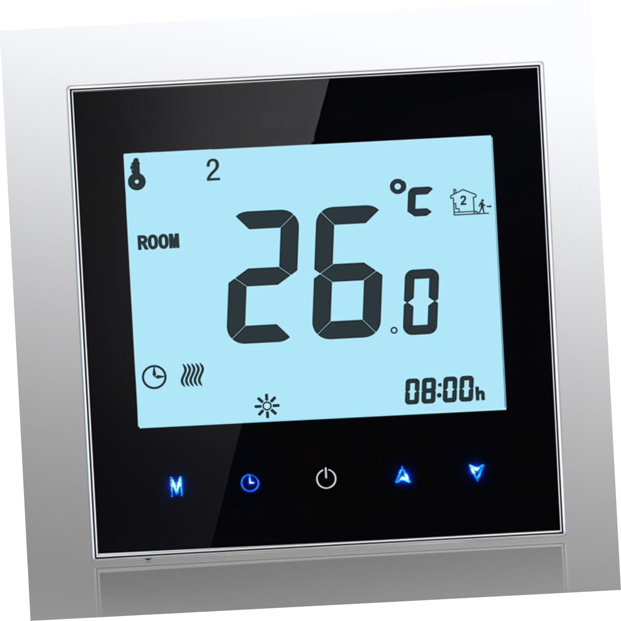 Artibetter Programmierbarer Digitaler Thermostat für Effiziente Heizungssteuerung 3a Schwarzes Abs Gehäuse mit LCD Display Touch Tasten und 5 2 Zeitprogrammierung für Gasheizsysteme