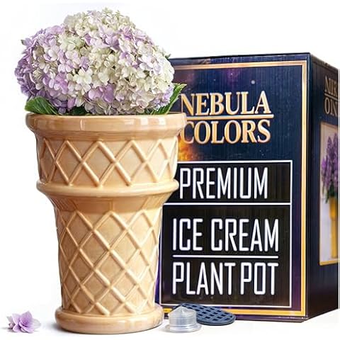 Nebula Colors Ice Cream Ceramic Planter Cover