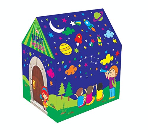 SGMSC Jumbo Size Extremely Light Weight, Water Proof, led Tent House for Boys and Girls (Made in India) (Lighthouse led)-Multi Color