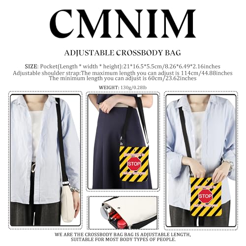 CMNIM Crossing Guard Gifts Just Wanted To Stop And Say Thank You Crossbody bag Stop Sign Shoulder School Crossing Guard Purse2