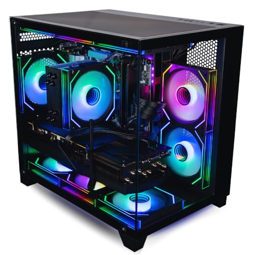 Image of Panorama RX 9070 XT Gaming PC Desktop - AMD Ryzen 7 7800X3D, 32GB DDR5 RAM, 2TB NVMe Gen4 SSD, HDMI + DP, USB-C, WiFi 6 + BT, KB&M, Windows 11 Pro - Best 2025 RGB Prebuilt Tower Computer for Gamers