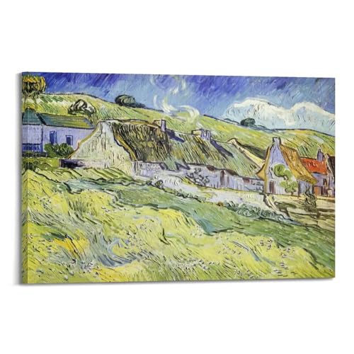 Tableau Van Gogh A Group of Cottages : la solution pour habiller un mur vide de salon