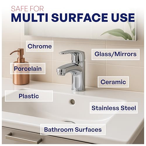 Image of A-Zi Clean Tap & Shower Cleaner 300ml - Powerful Limescale & Hard Water Stain Remover for Taps, Faucets, Showerheads, Sinks, Bathtubs - Fast Action & Streak-Free Shine