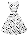 Sleeveless Vintage Swing Dresses Pinup Hepburn Style Size 3XL F-6