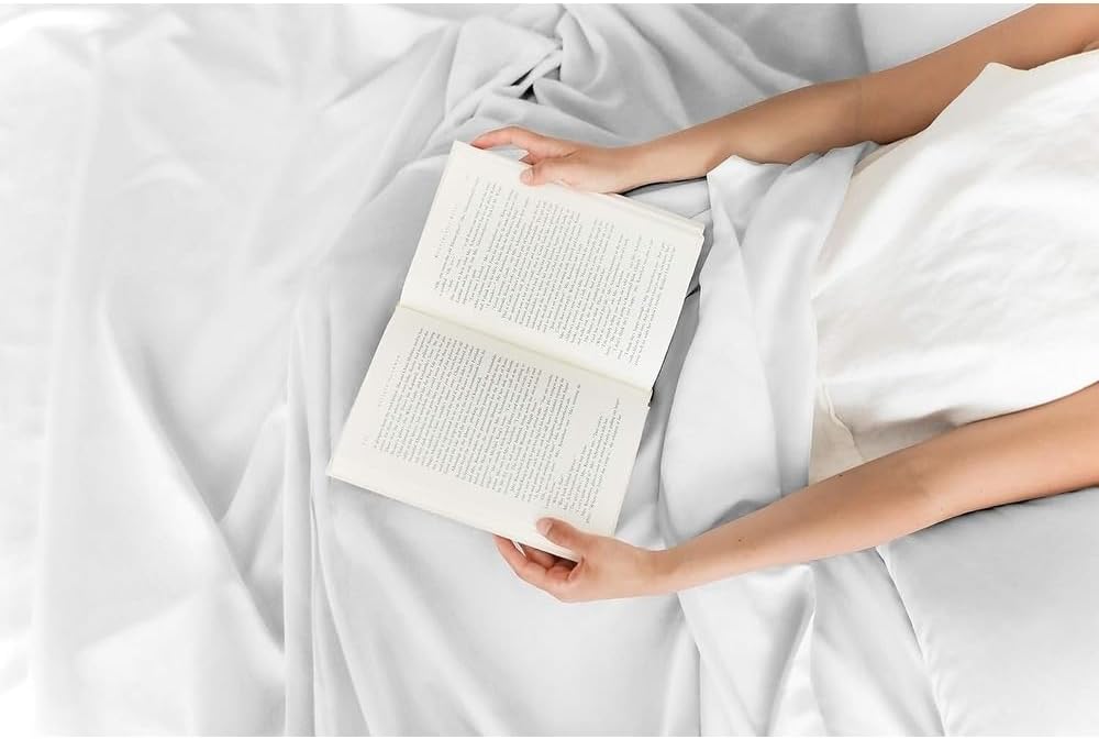 Extra Deep Pockets 400 Thread Count 100% Cotton 4 Piece King Size Bedding Sheet Set - Breathable & Cooling - Hotel Luxury Bed Sheets Set - Soft, Wrinkle Free & Comfy Light Grey Bedding Sheets Set
