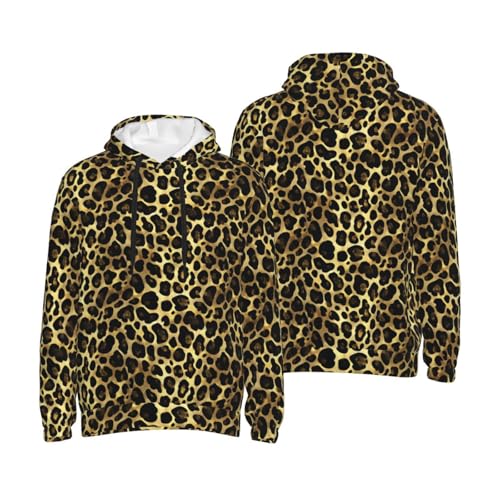 Hoodies For Men - Black Gold Leopard Print Long Sleeve Casual Men'S Hoodies & Sweatshirts Pullover With Pocket4