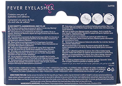 Smiffys Ciglia finte con goccioline, nere