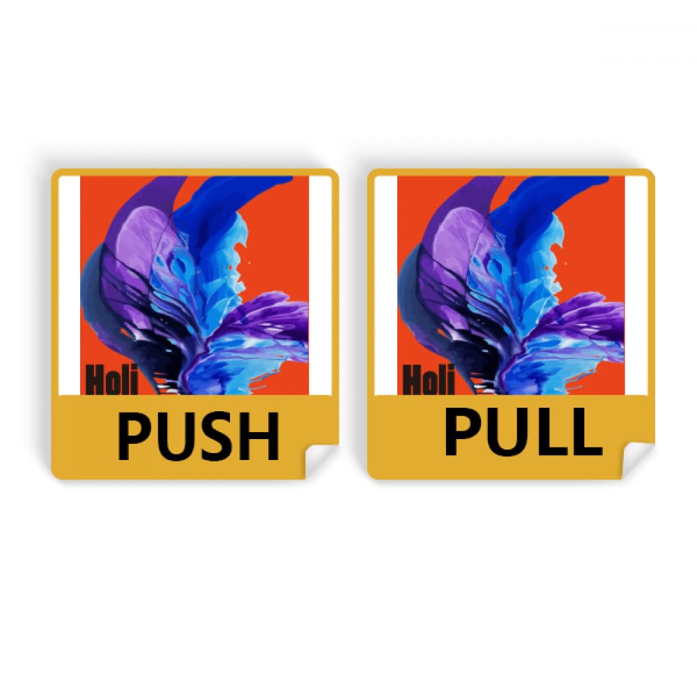 Twin Flames Surround Holi Day Push Pull Door Sign Vinyl Stickers Shop