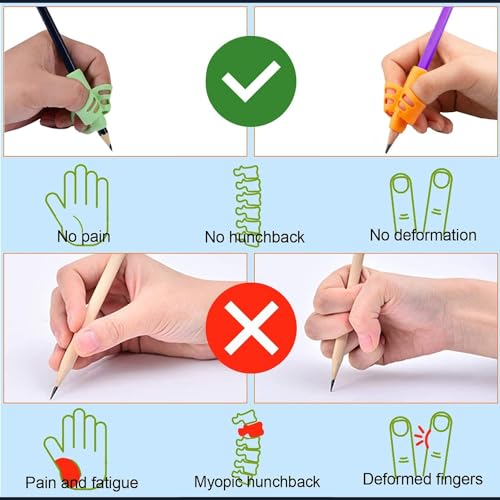 Justblanks 20 Pcs Pencil Grips For Kids Handwriting thumb #3