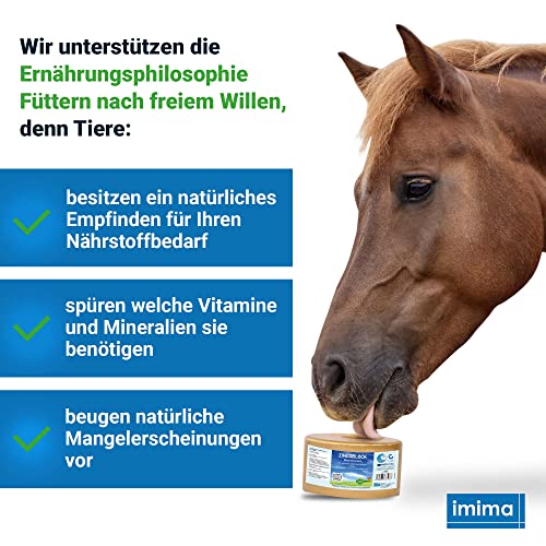 Foto von imima ZINCOBLOCK Set 4x3 kg - Mineralleckstein Pferd mit Zink, Eisen, Kobalt und Selen - Pferde Lecksteine mit Mittelmeer Salz - Ergänzungfutter Mineralfutter Lecksteine Salzlecksteine