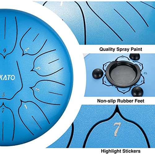 image for LEKATO Rain Drum for Outside Garden, Steel Tongue Drum 10 Inch 11 Note