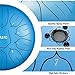 LEKATO Steel Tongue Drum 10 Inch 11 Notes, D Major Hanpan Drum Percussion for Meditation Yoga Musical Education, Christmas Birthday Music Gift for Beginners,Sky Blue
