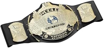 Mattel WWE Wing Eagle Championship Role Play Kids Title Belt, Authentic Styling with Adjustable Belt for Ages 6 and Up, Youth, Black, HNY44