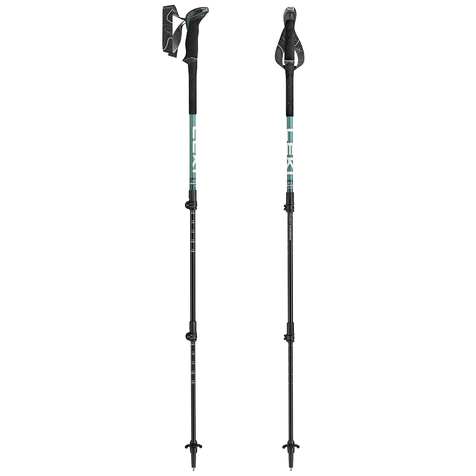 Leki Makalu Lite Bâtons de Randonnée Homme & Femme | bâtons de Trekking légers et réglables en Aluminium (90-135cm) avec rondelle de Trekking