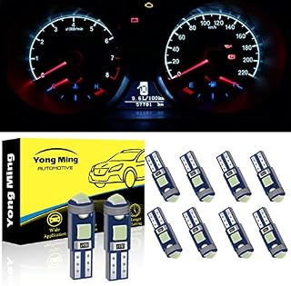 YONGMING T5 74 73 2723 2721 W3W Wedge LED Bulb Extremely Bright For Car Auto Dashboard Instrument Reading Gauge Panel Light Ice Blue