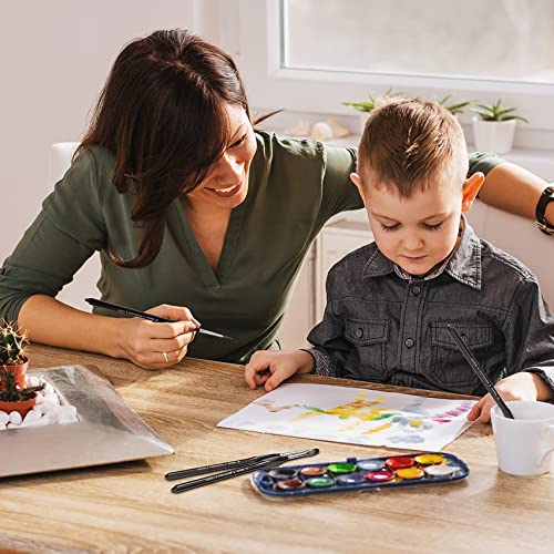 Qionew Micro Detail Paint Brush Set, 15Pcs Miniature Painting Brushes For Fine Detailing & Art Painting -Craft Models, Rock Painting, Watercolor Oil Acrylic, Face, Nail, Warhammer40K #TOP4