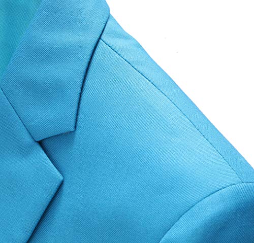 UNINUKOO Mens Suit Jacket Slim Fit Sport Coat 1 Button Notched Lapel Casual Fashion Dress Blazer for Men US Size 40 Lake Blue3