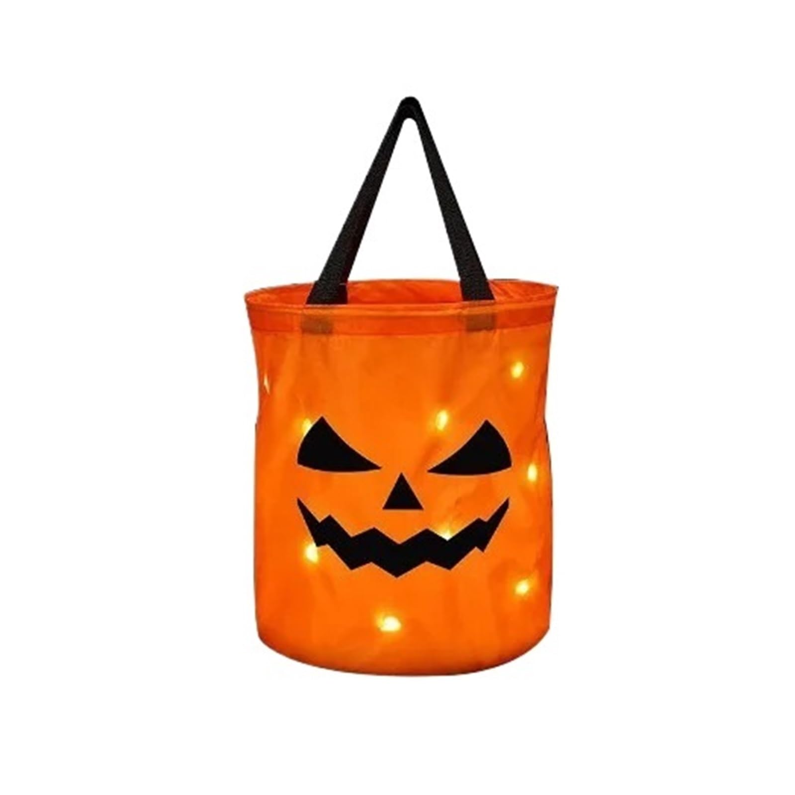 Light Halloween Trick Or Treat Bucket Pumpkin Candy Bags
