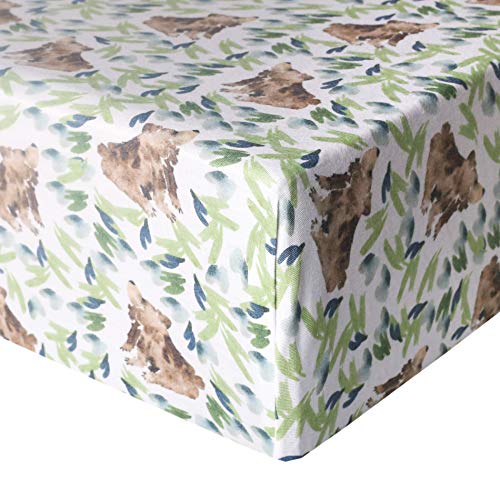 Image of Copper Pearl Premium Knit Baby Crib Sheets for Standard Mattresses, Breathable and Soft, Bear