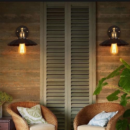 Lámpara de Pared de Oro Antiguo Retro Ajustable de Hierro Estilo Vintage 6