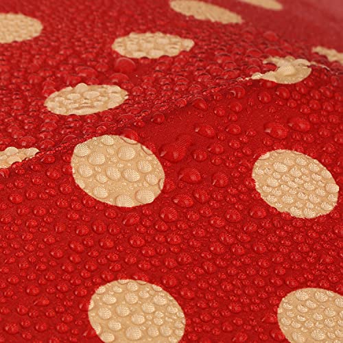 Agaric Uv Protection Large Travel Umbrella, 46” Cute Polka Dots Auto Open Close Water-Resistant Folding Umbrella Windproof Compact (Red) #TOP5