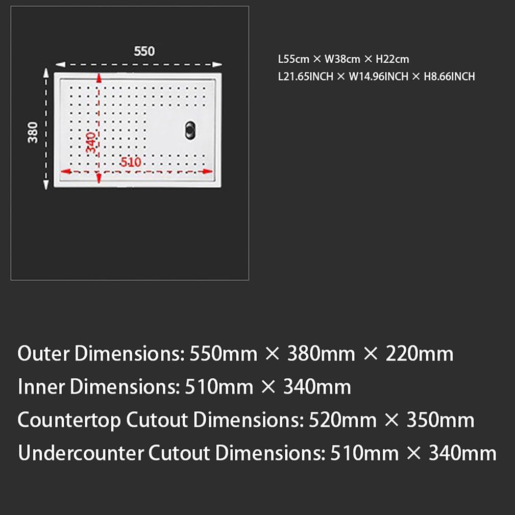 Undermount Bathroom Sink with Drainage Kit and Cover Plate Commercial Stainless Steel Sinks Small Cloakroom Basin Rectangle Wash Basin for Restaurant Bar RV Laundry,Silver,L22*H9*W15