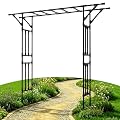 Trellume Garden Arch Trellis - 78.7" L×85.4" H Flat Top Garden Arch, Sturdy and Rustproof Garden Arch Trellis for Climbing Plants Outdoor, Arbor Trellis for Backyard, Patio, Lawn, Wedding(20MM Pipe)
