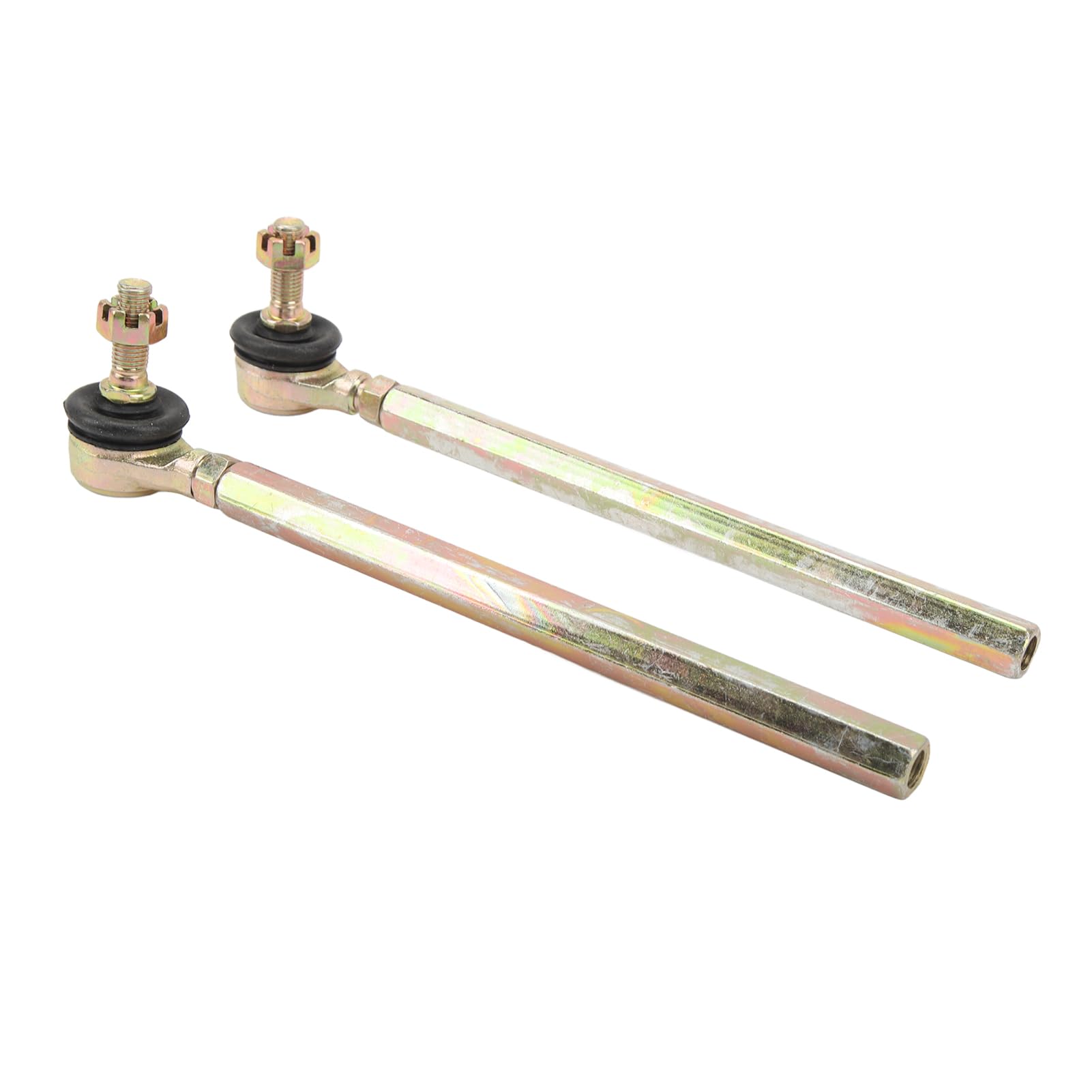 2PCS M10 10 Millimetri Tirante Giunto a Sfera Tirante Testa a Sfera Kit Giunto in Lega di Acciaio Misura per 110cc 125cc 150cc 200cc Quad ATV Go Kart