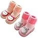 Adorel Calcetines Antideslizantes Termicos para Bebé 2 Pares Pink Hipopótamo & Búho 23 (Tamaño del Fabricante 15)