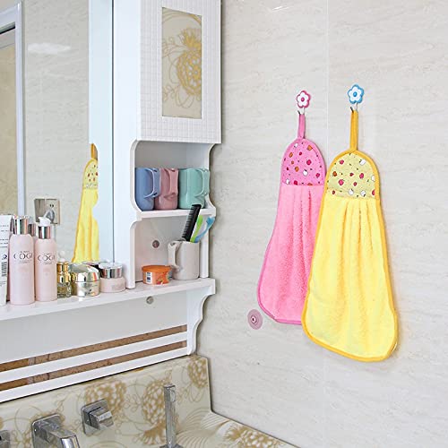 MORADO Super Absorbent Microfiber Loop Hanging Hand Kitchen Towel Napkin with Ties (42x30 Cms, Pack of 2)