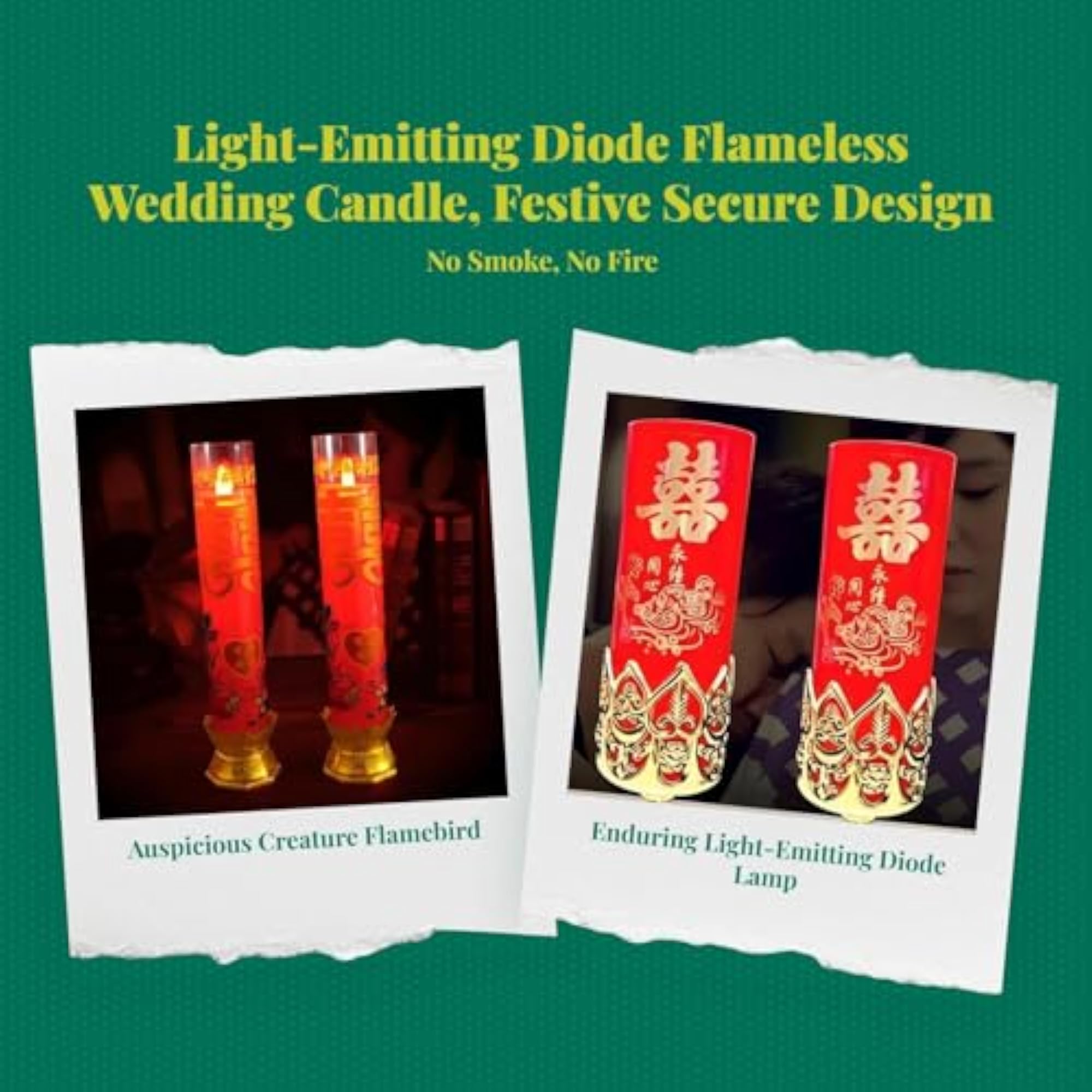 Light-Emitting Wedding Candles, Flameless Decor