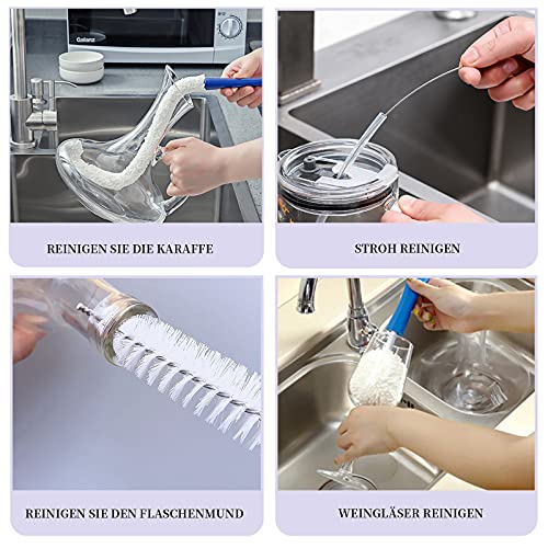 MOSNOW Shisha Reinigungsset, 5er Set Shisha Bowl Bürste Reinigungset Bürsten Set, zur Reinigung von Wasserleitungen… – Bild 8