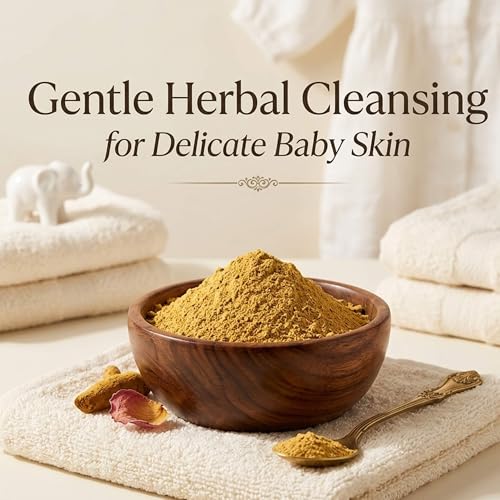 Image of Boy Babya€s Bath Powder| skin brighten | 21 Ayurvedic herbs like Rose Licorice Arjuna Green grams Red & White sandalwood ubtan | 100g )