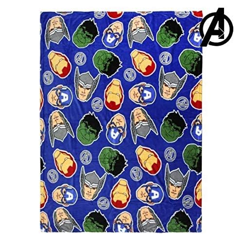 Textil y complementos avengers CRD-2200003666-T07/T08-PEARL Fleecedecke und Hausschuhe Set (32/33 (L)), blau
