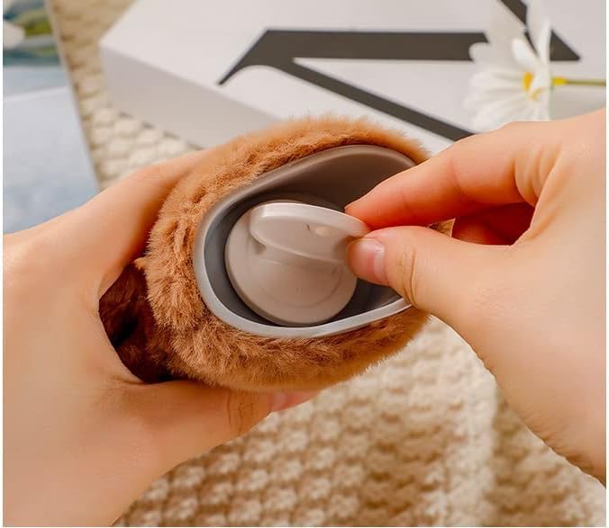 Mayatra's Hot Water Bottle with Plush Cover – 1000ML Rubber Heating Bag for Pain Relief, Belly Cramps, Winter Warmth, Foot Warmer & Bed Use – Reusable Hot Water Bottle (Brown) 2