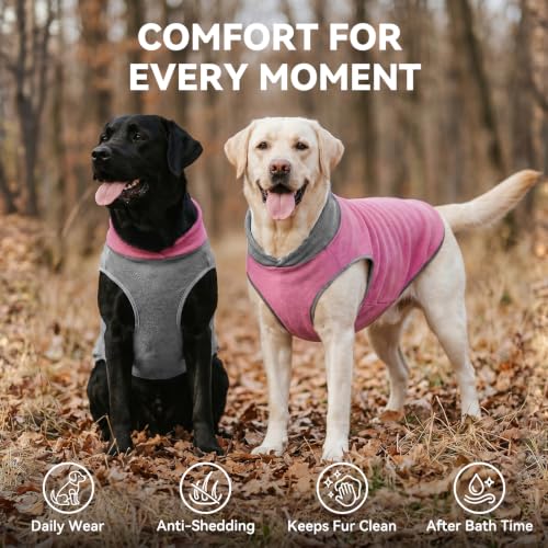Image of cyeollo 2 Pack Fleece Dog Sweater Pullover Lightweight Reflective Jacket