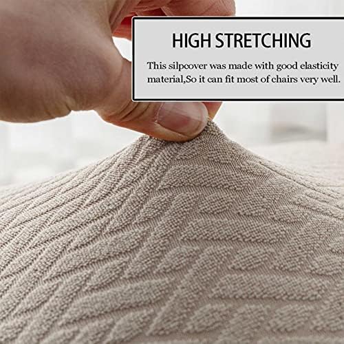 OUTFYT Jacquard Bar Stool Covers,Stretch Removable Washable Bar Stool Chair Covers,Counter Height Chairs Covers for Bar Kitchen Dining Room Cafe Furniture
